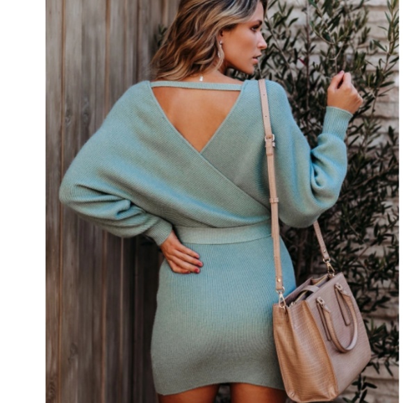 SELMA Drape Knit Dress - Picture 8 of 8